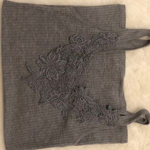 Hollister Lace Floral appliqué Tank